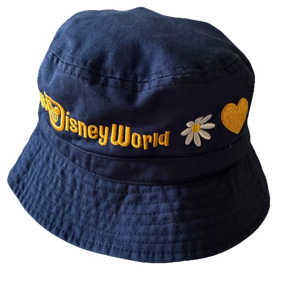 EUC Disney Parks Bucket Cap WALT DISNEY WORLD Navy Blue New 2023 Fishermans Hat
